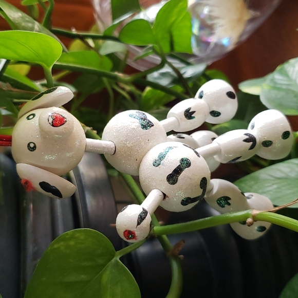 Posable Dog Christmas 🎄 ornament wood Dalmatian 🐶 Puppy Unique - Picture 4 of 10